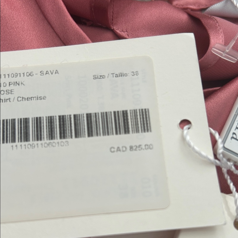 NWT MaxMara Classic Pink Silk Blouse - Picture 5 of 9